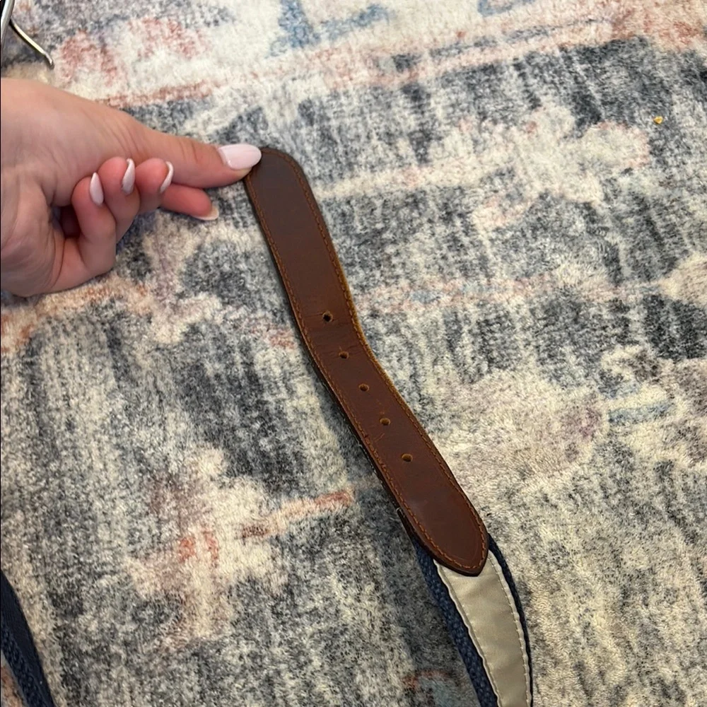 Southern Tide Kids Belt with Blue and Tan Accents